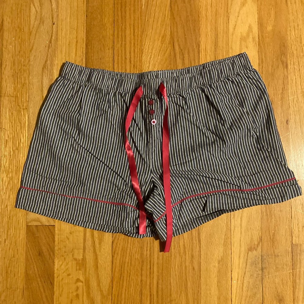 Women's Bottoms Out Gal Pinstripe Print Drawstring Lounge Shorts